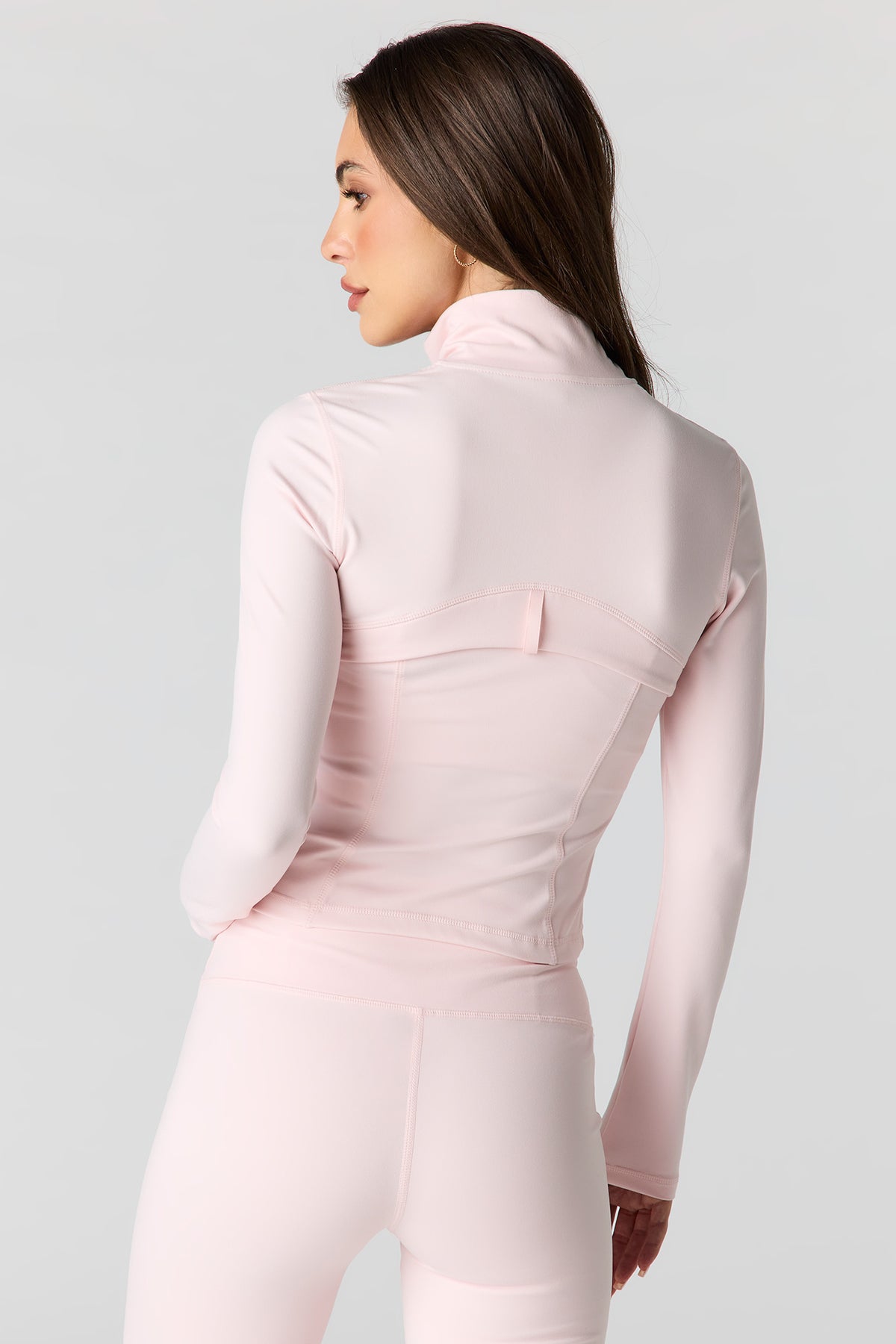 Alt View 2. Active High Density 2-Way Zip-Up Jacket - Pink