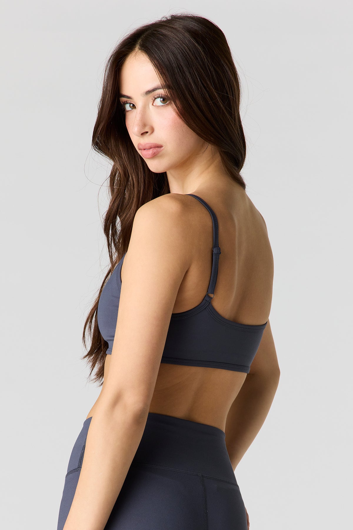 Alt View 2. U/A Scoop Neck Bra - Dark Grey
