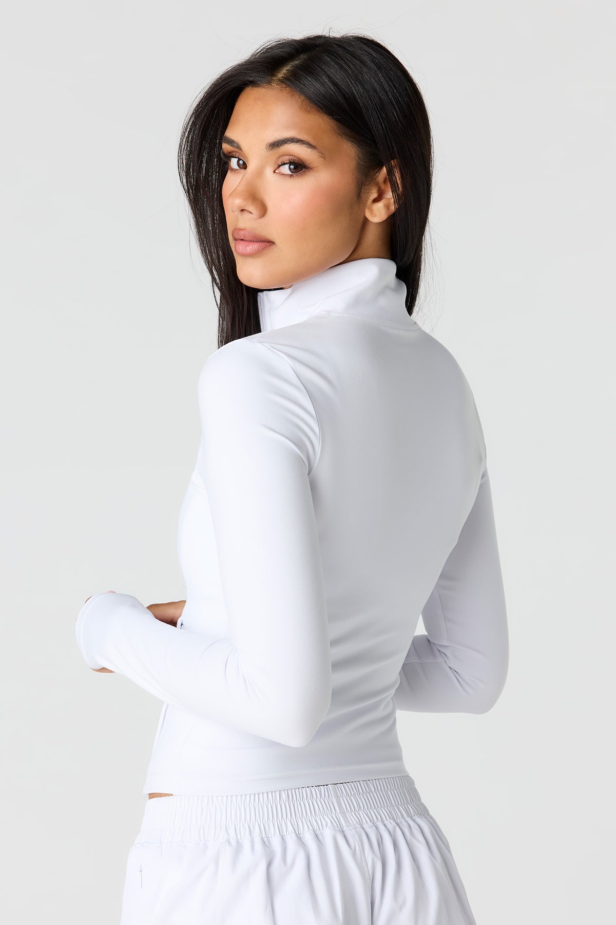 Alt View 2. U/A 2 Way Zip-Up Jacket - White