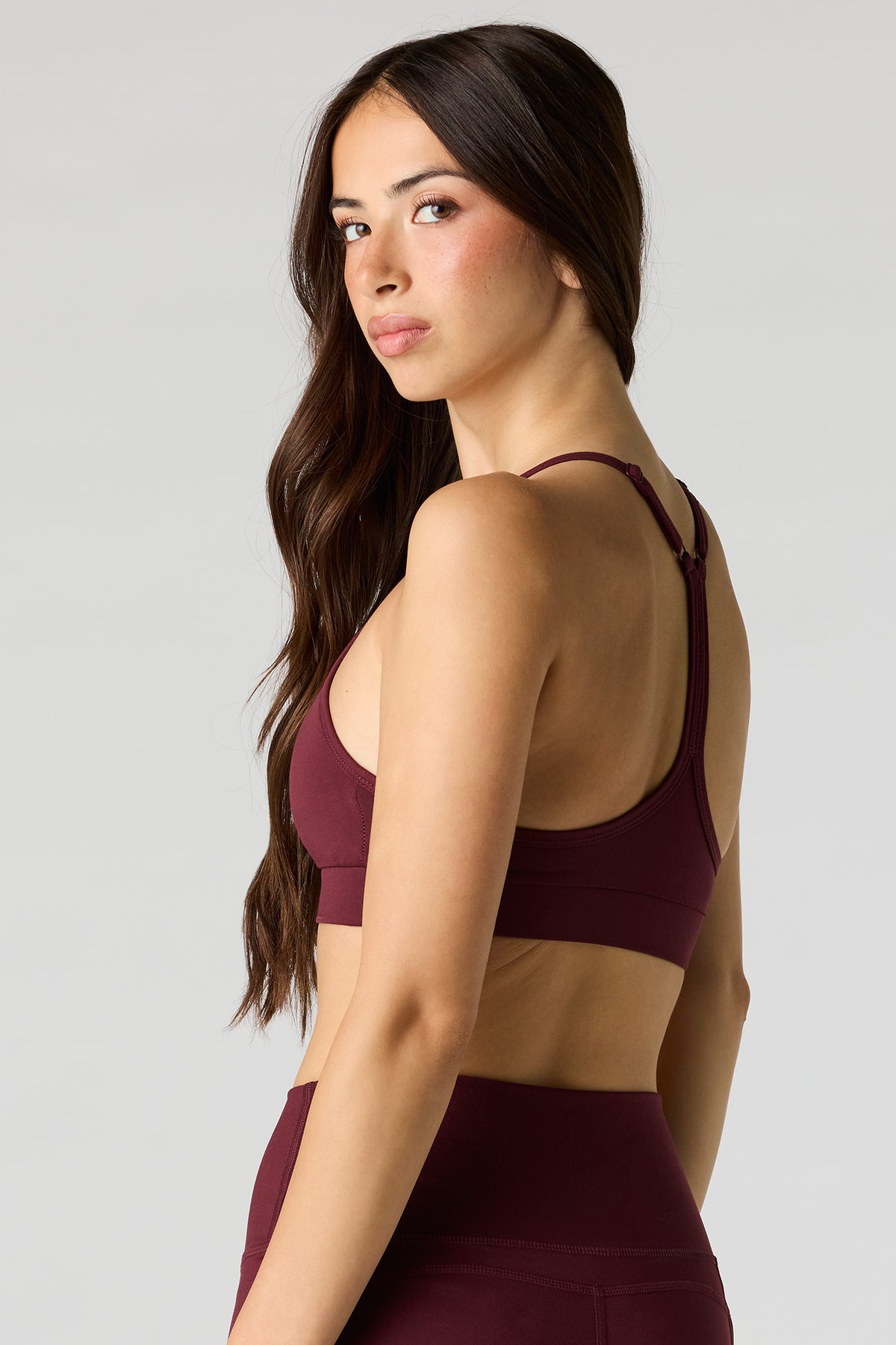 Alt View 2. U/A Sports Bra - Burgundy