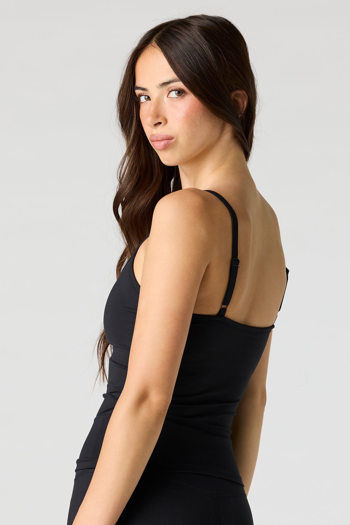 Alt View 2. U/A V-Neck Tank - Black