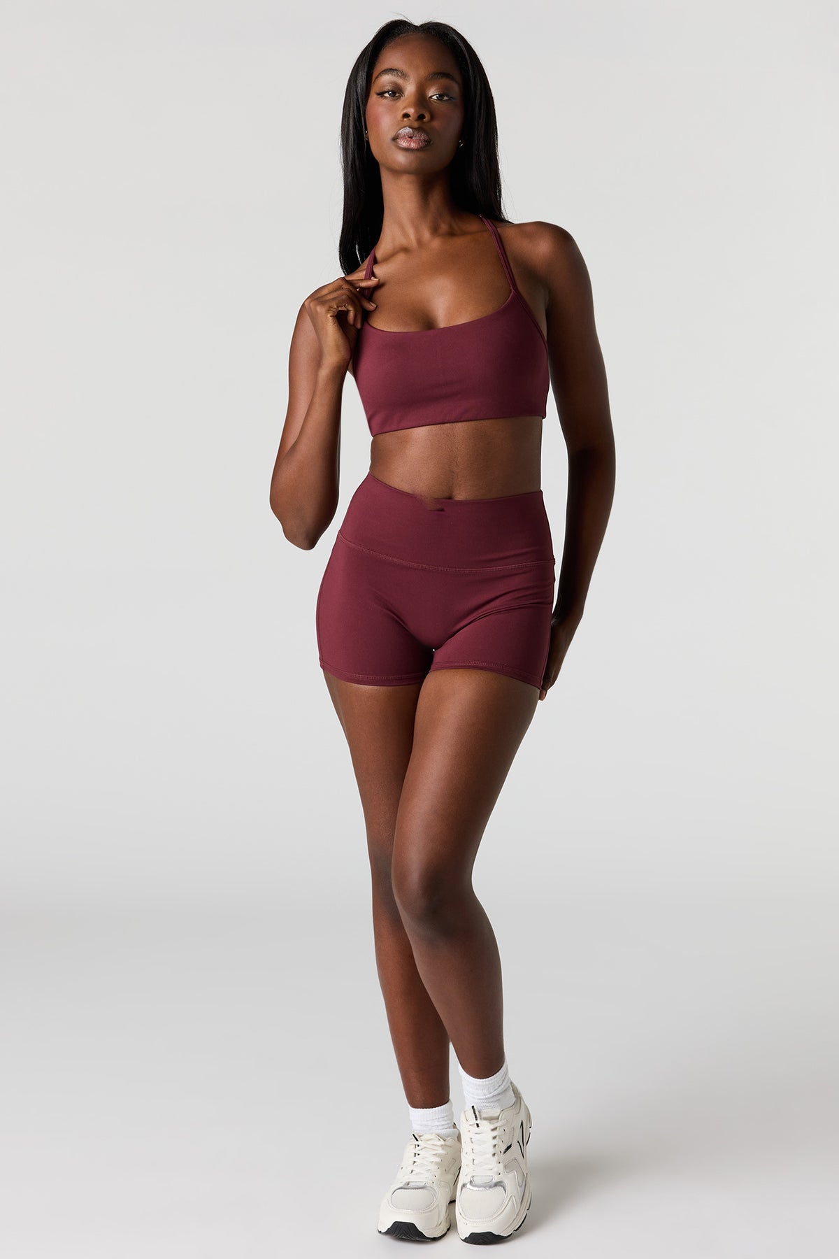 Alt View 3. U/A Sports Bra - Burgundy