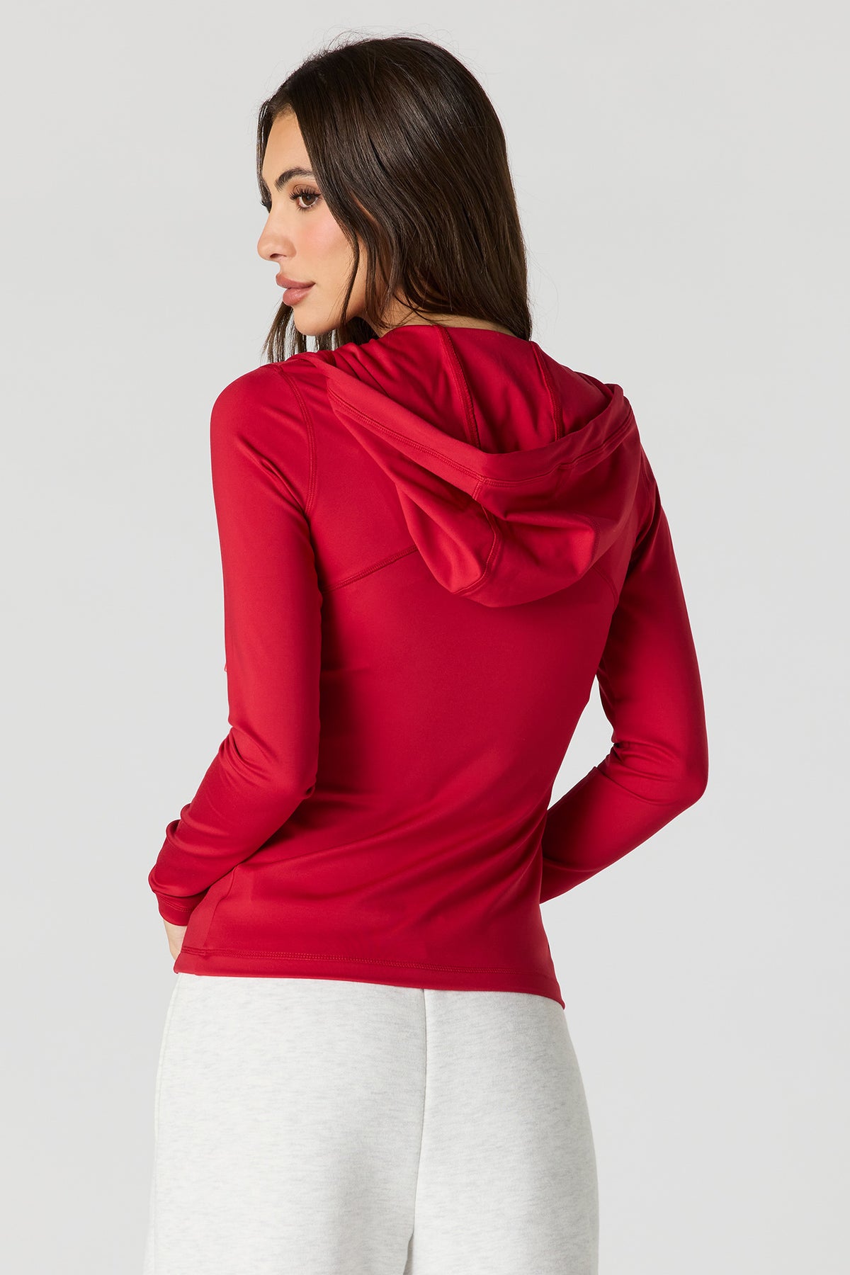 Alt View 2. Sommer Ray Ultra Sculpt Hooded Zip Jacket - Red