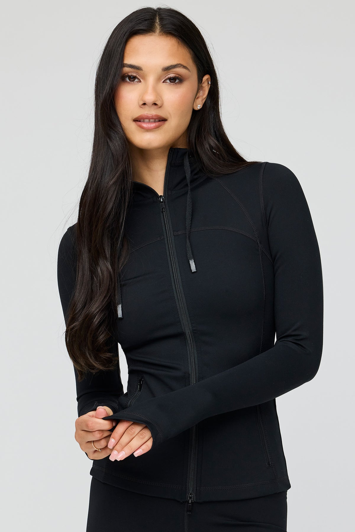 Alt View 4. Sommer Ray UltraSculpt Hooded Zip Jacket - Teal