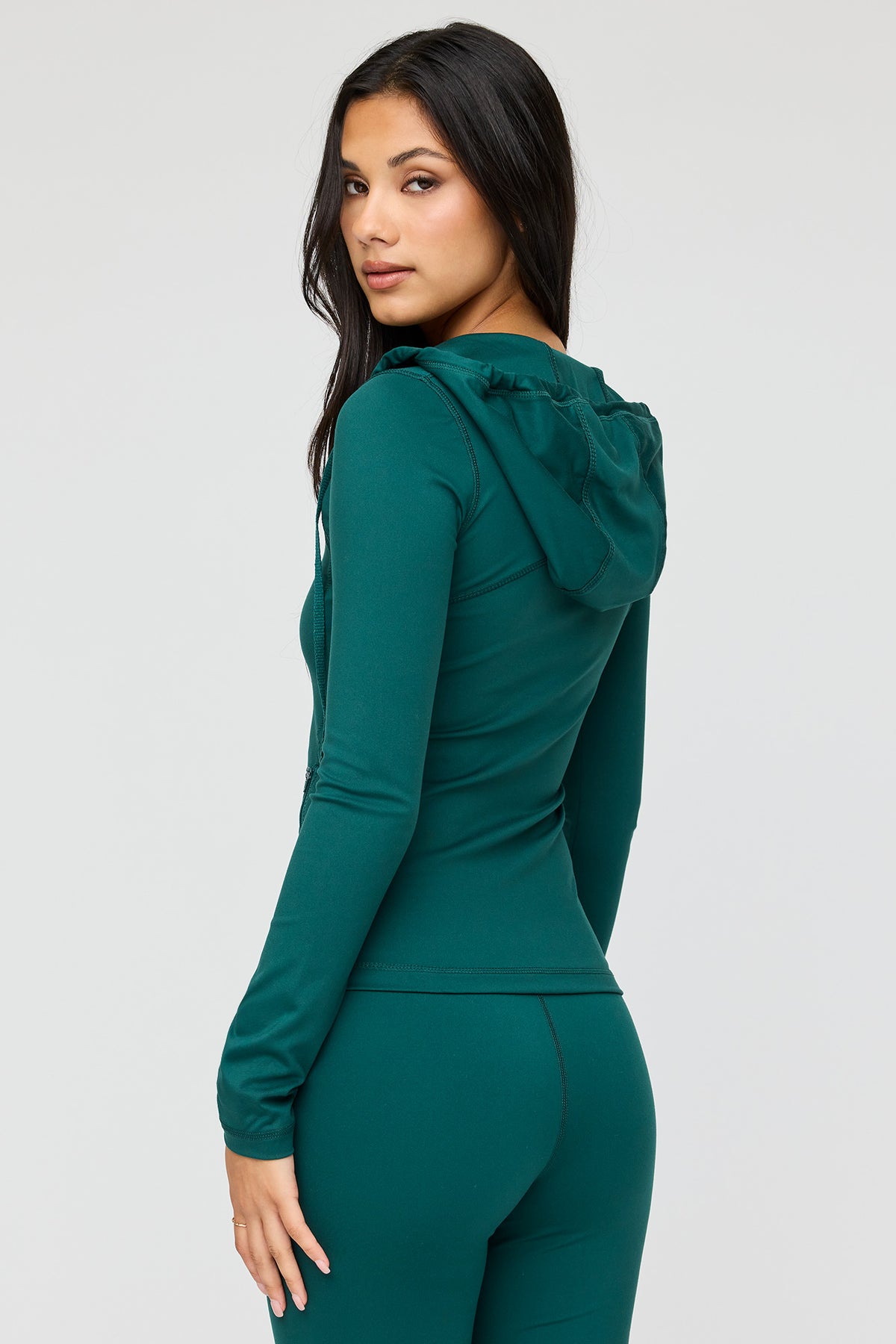 Alt View 2. Sommer Ray UltraSculpt Hooded Zip Jacket - Teal