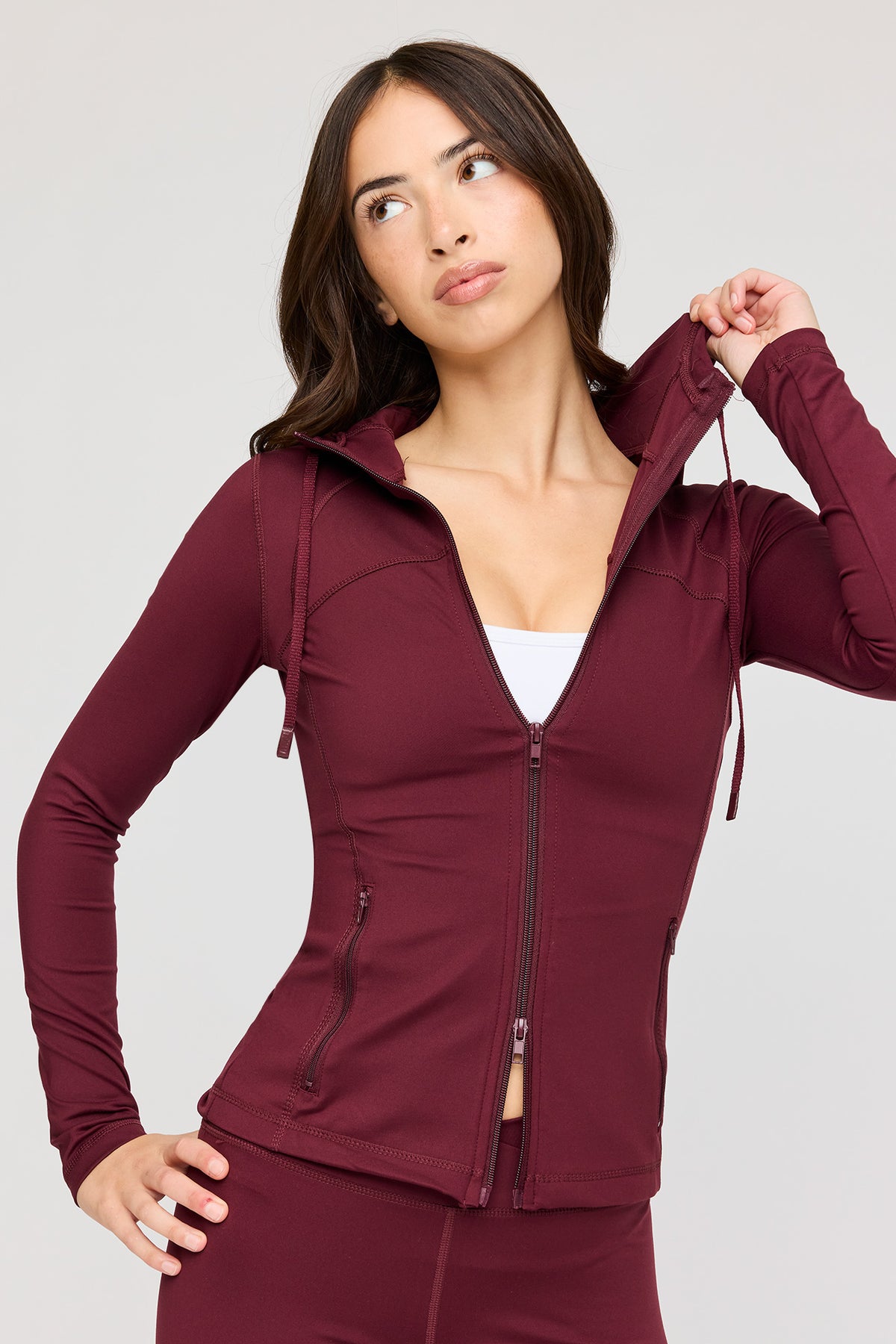 Vue alternative 7. Blouson à capuchon Sommer Ray UltraSculpt avec fermeture à glissière