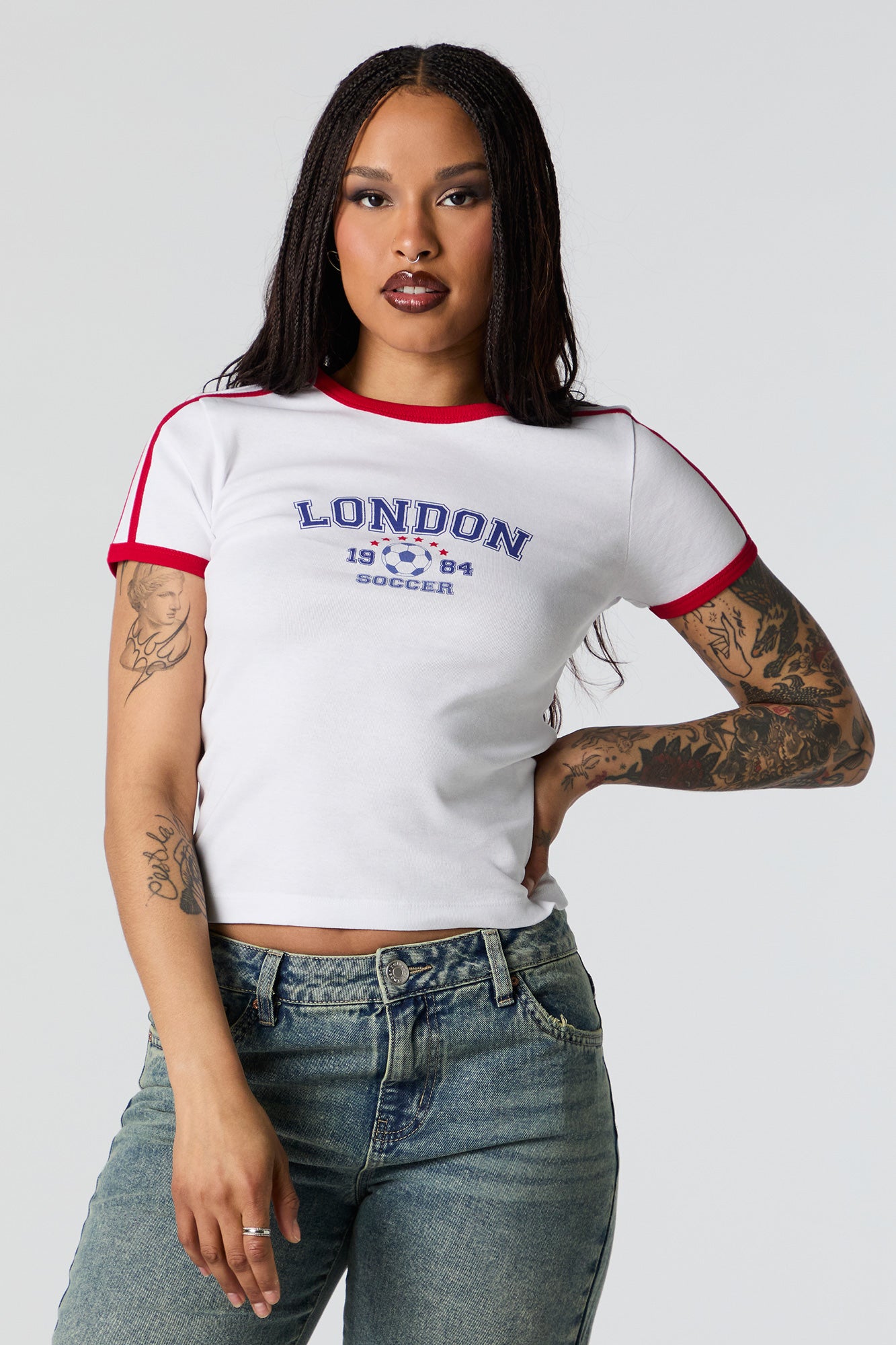 London Soccer Graphic Ringer T-Shirt