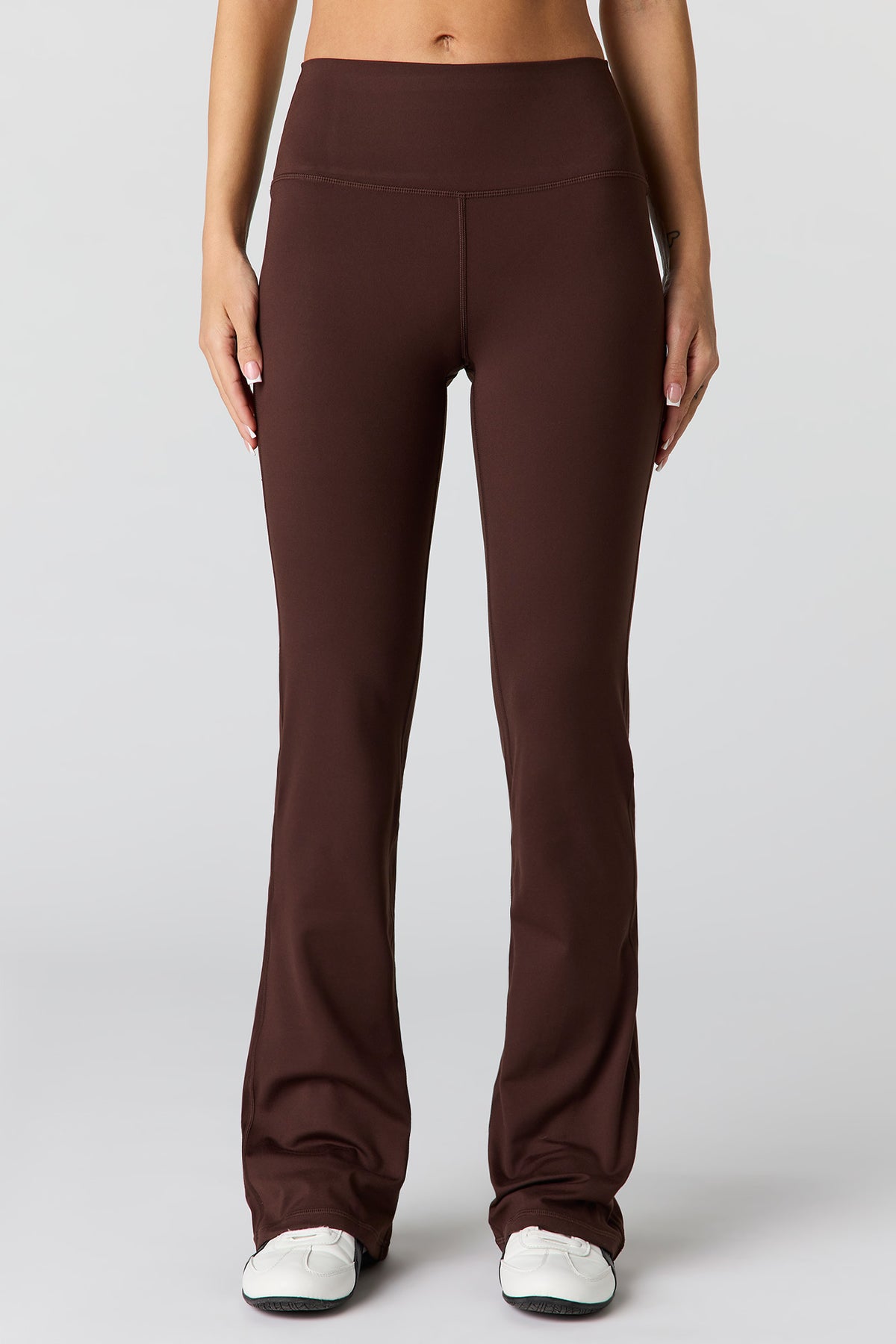 Alt View 2. Active High Density Flare Legging - Brown