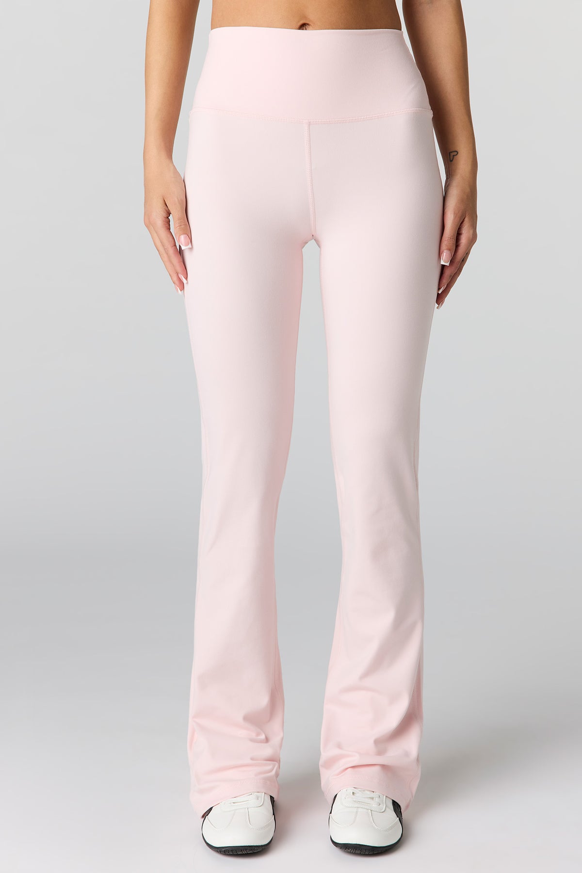 Alt View 2. Active High Density Flare Legging - Pink