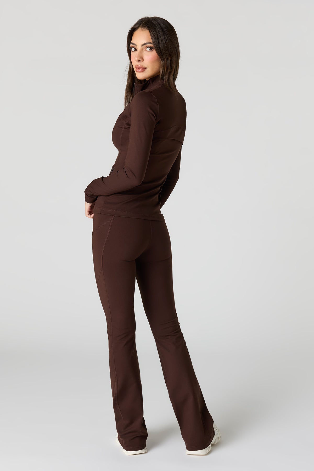 Alt View 3. U/A Side Pocket Flare Legging - Brown