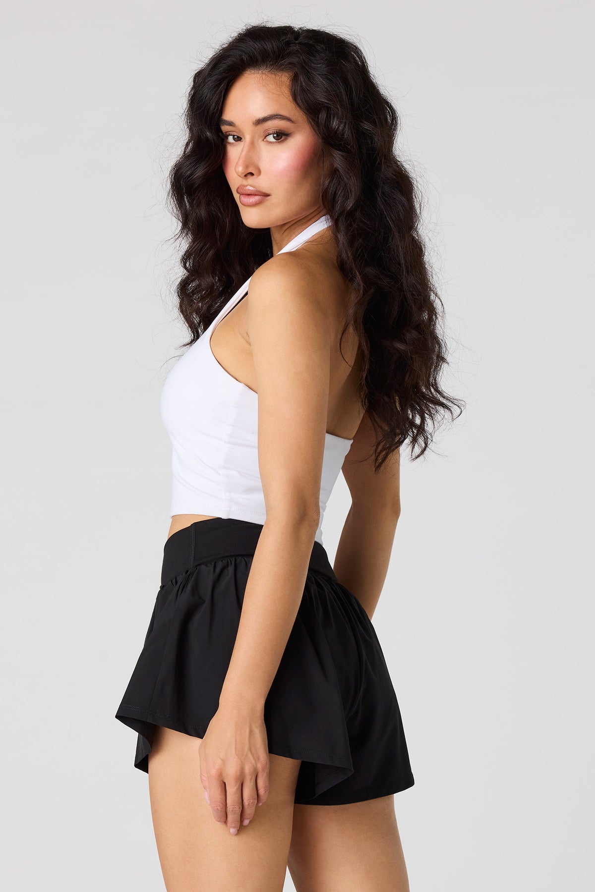 Alt View 2. Sommer Ray Active High Density Flowy Short - Black