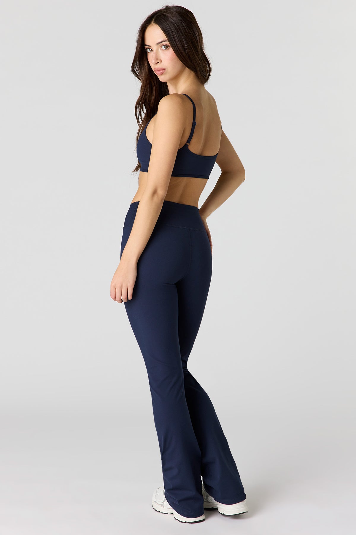 Alt View 3. U/A Flare Pant with Pocket - Navy