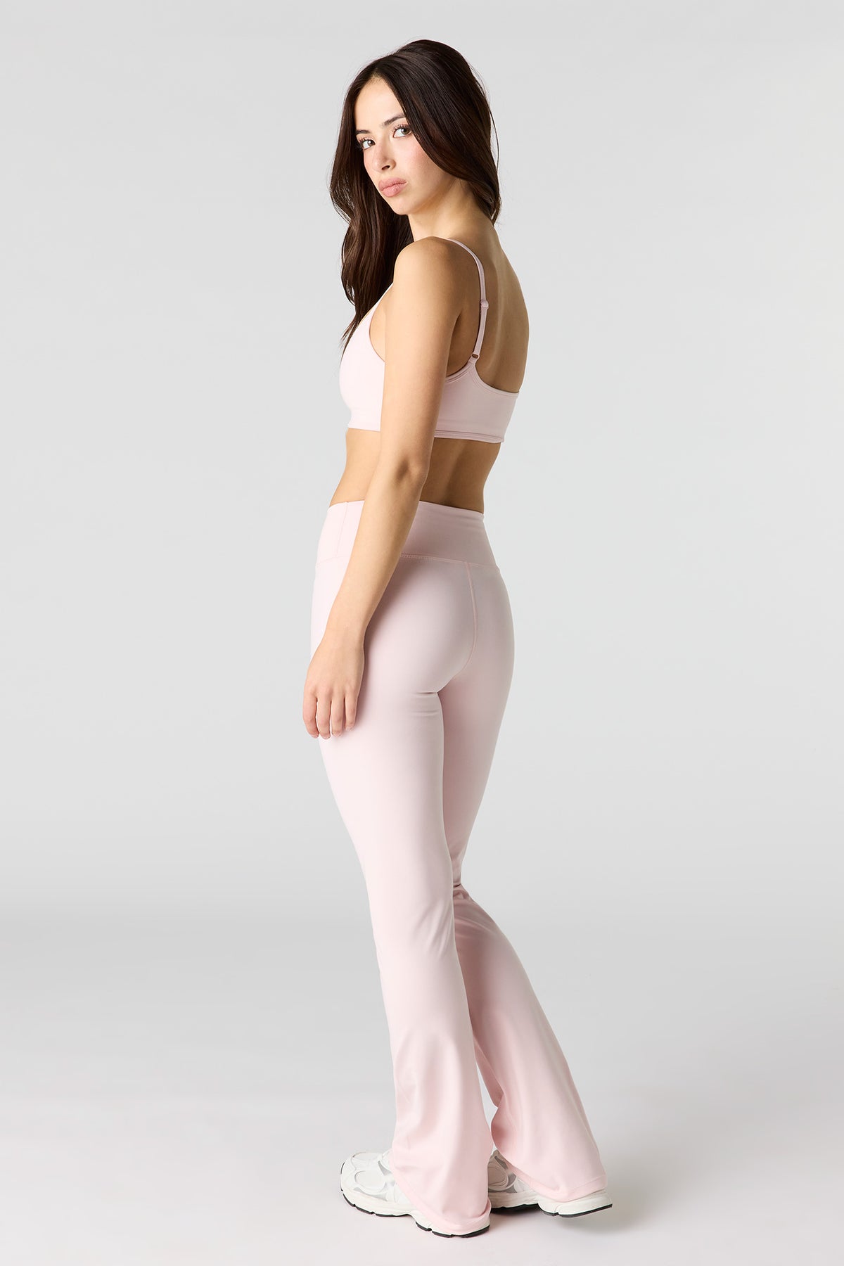 Alt View 3. U/A Flare Pant with Pocket - Pink