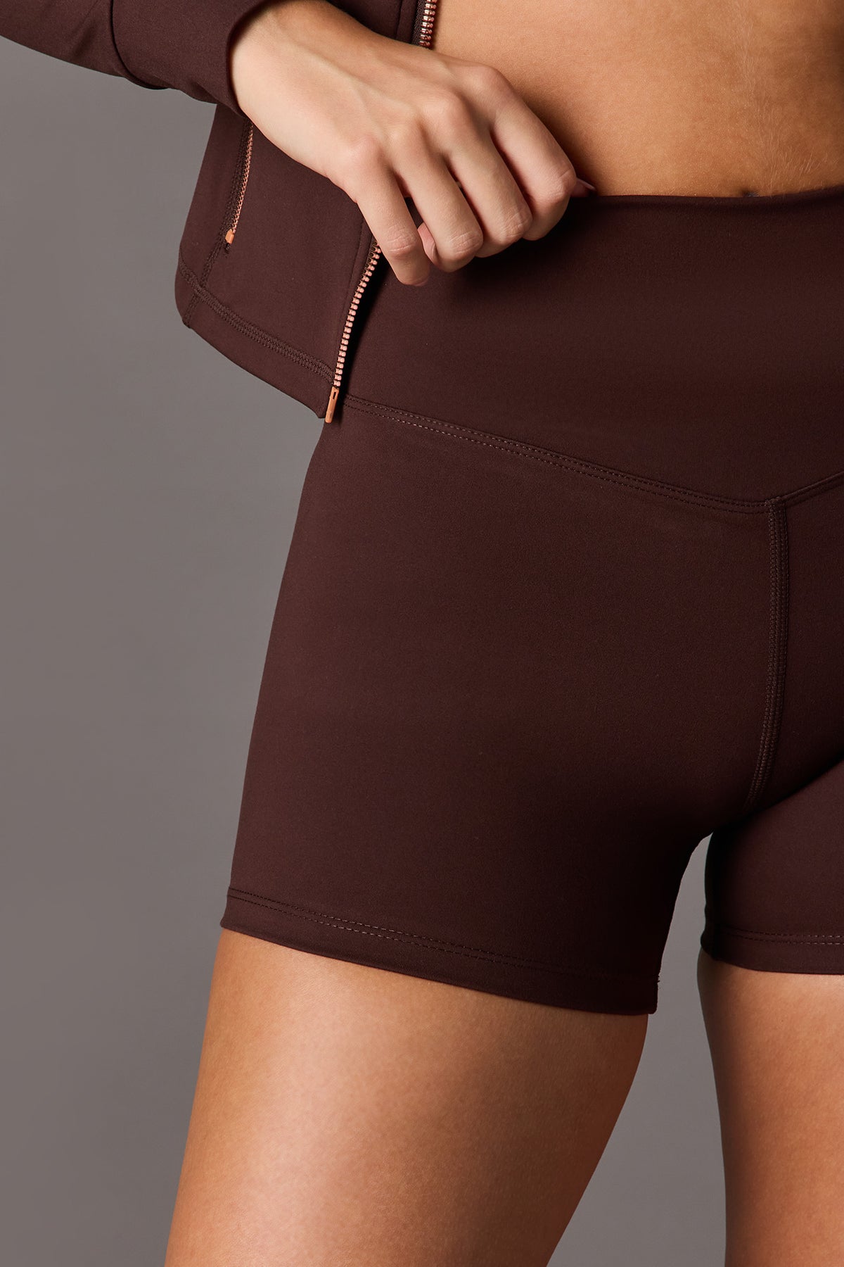 Alt View 4. Playboy Bike Short 4" - Brown
