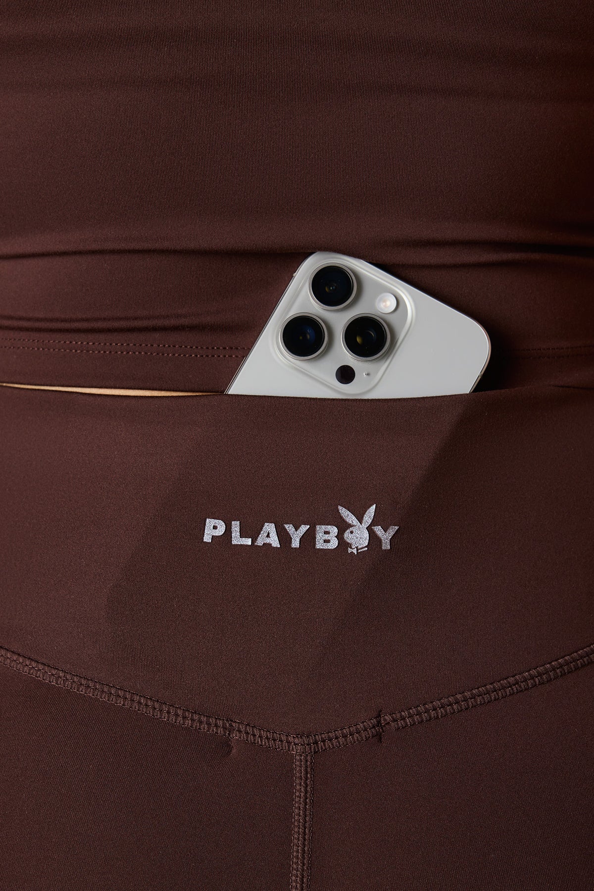 Alt View 5. Playboy Bike Short 4" - Brown