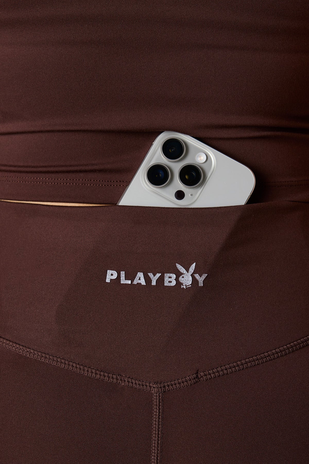 Vue alternative 13. Legging à jambe évasée Active haute densité à imprimé Playboy