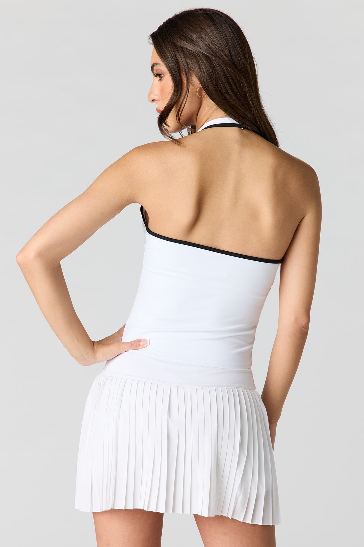 Alt View 2. Sommer Ray Active High Density Pleated Skort - White