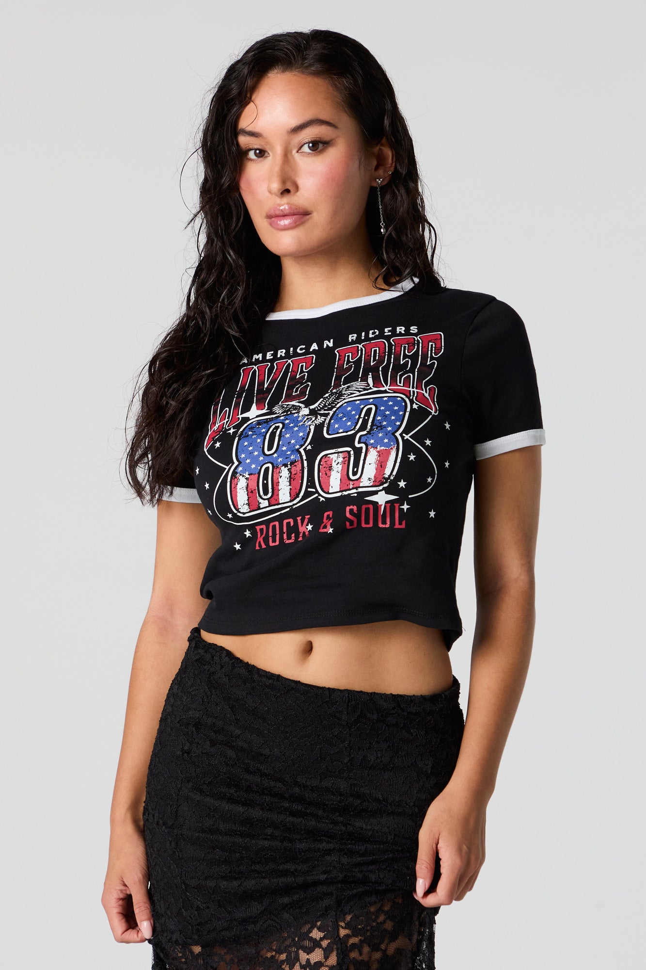 83 Rock and Soul Graphic Ringer T-Shirt