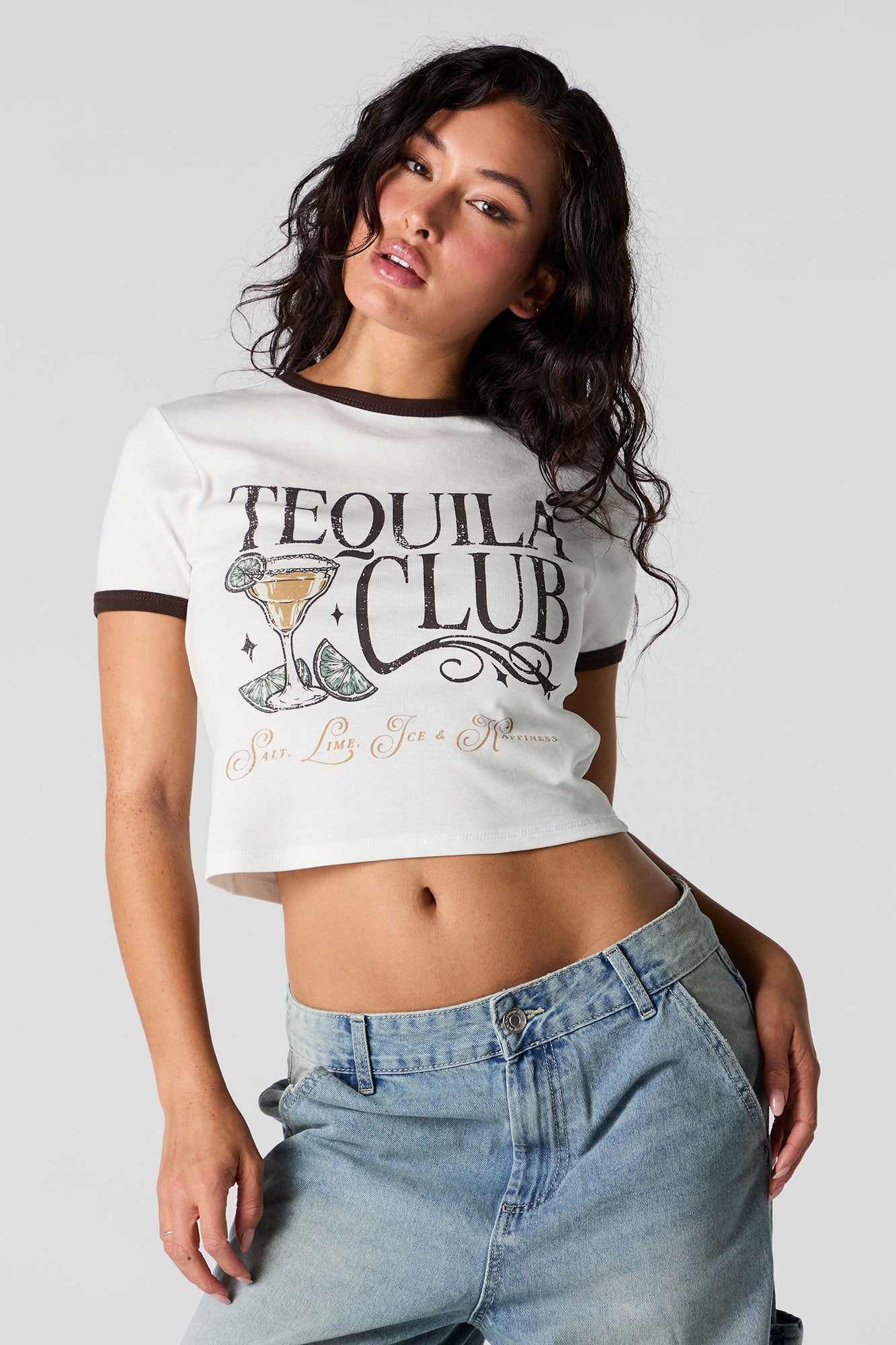 Tequila Club Graphic Ringer T-Shirt
