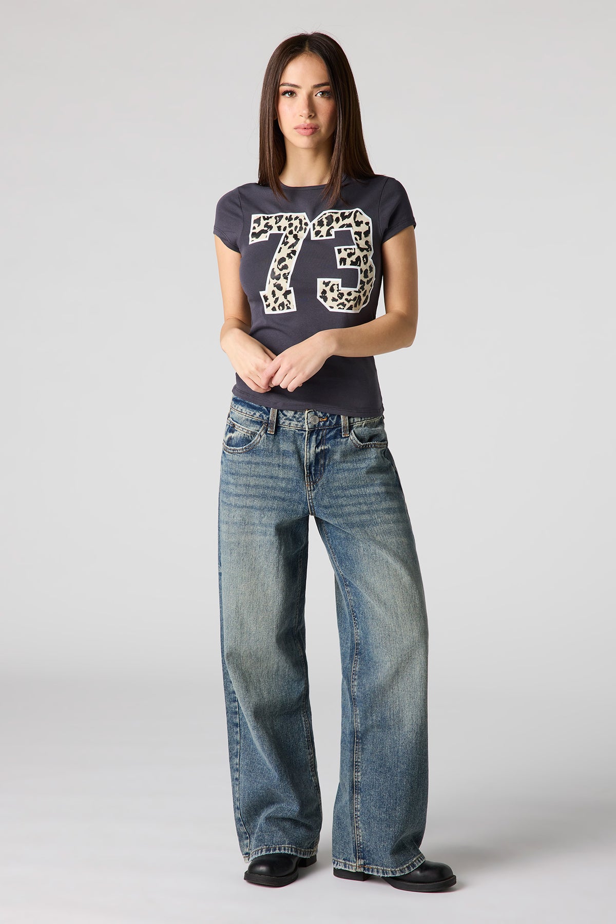 Vue alternative 3. T-shirt ajusté côtelé imprimé