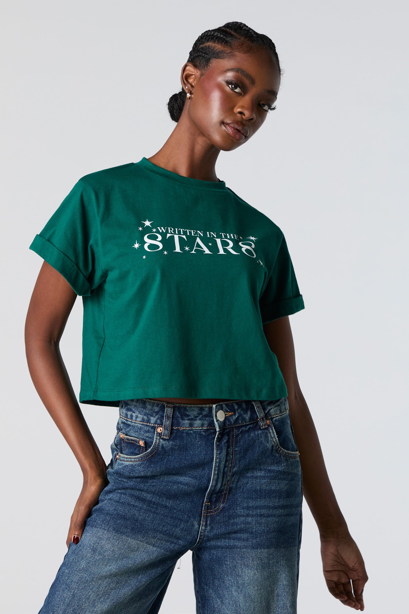 T-shirt carré à imprimé Written Stars