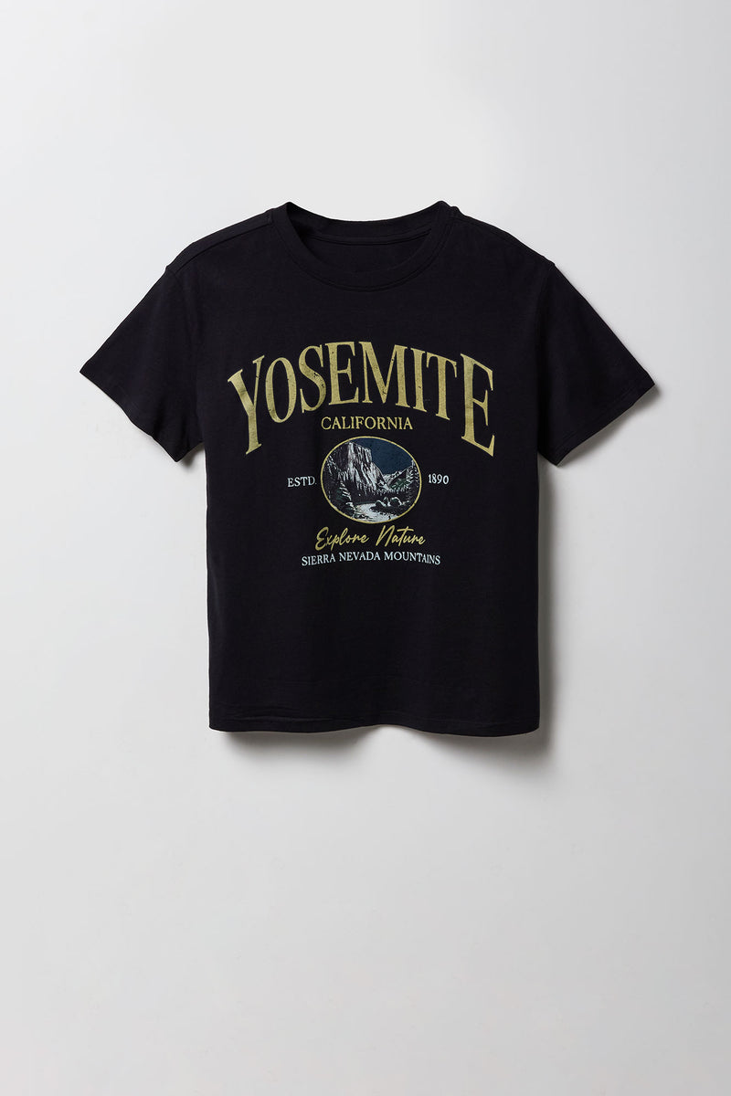 T-shirt carré à imprimé Yosemite
