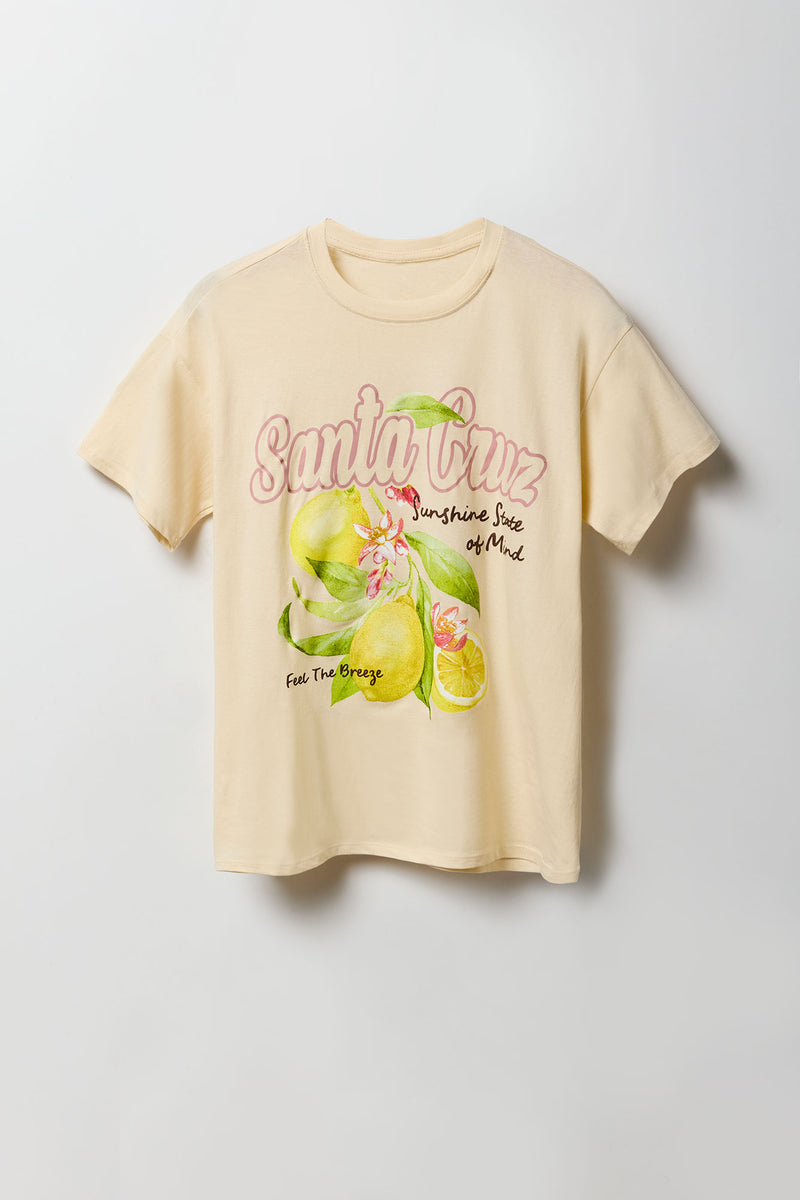 T-shirt de coupe garçonne à imprimé Santa Cruz