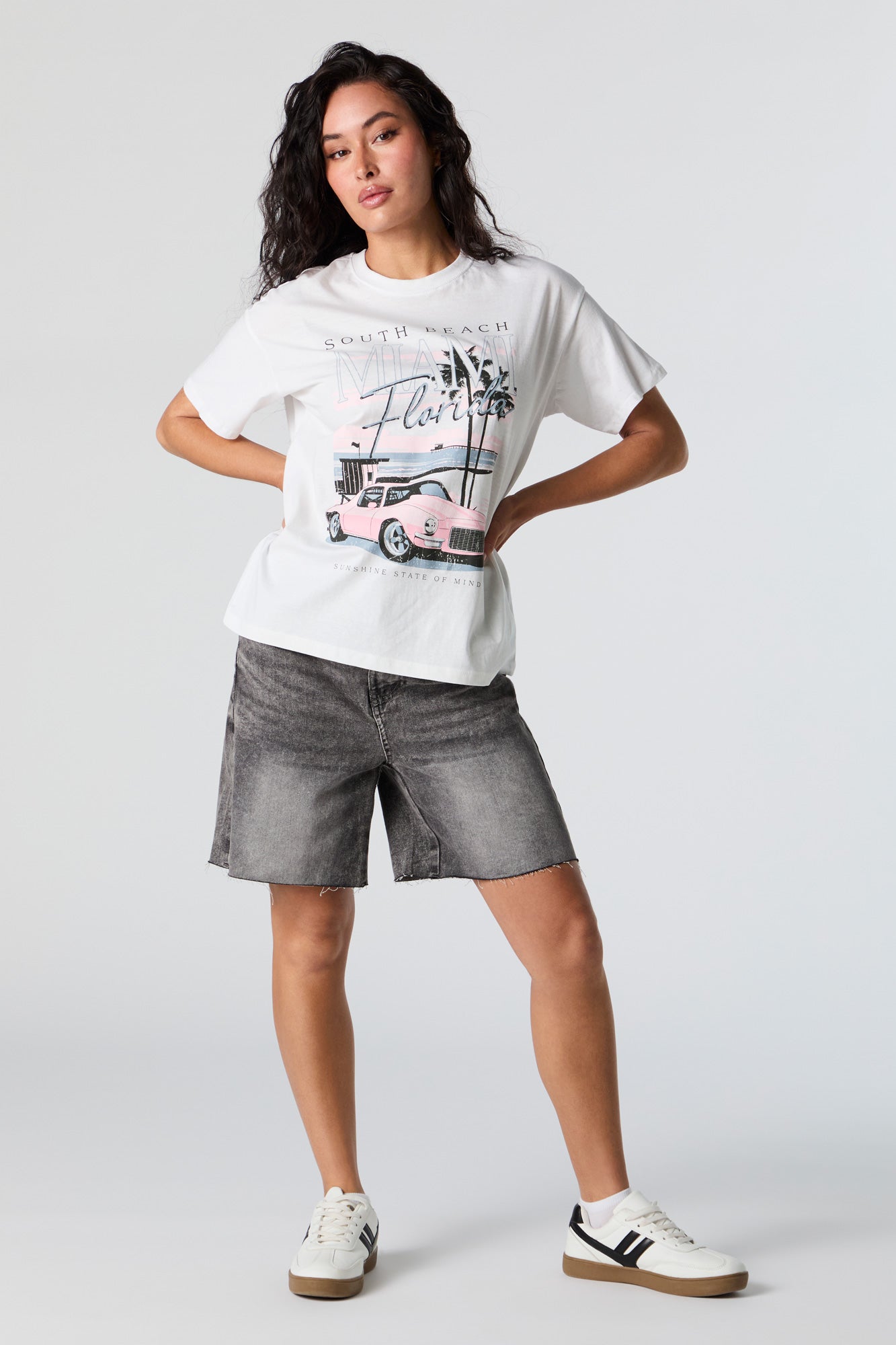 South Beach Graphic Boyfriend T-Shirt