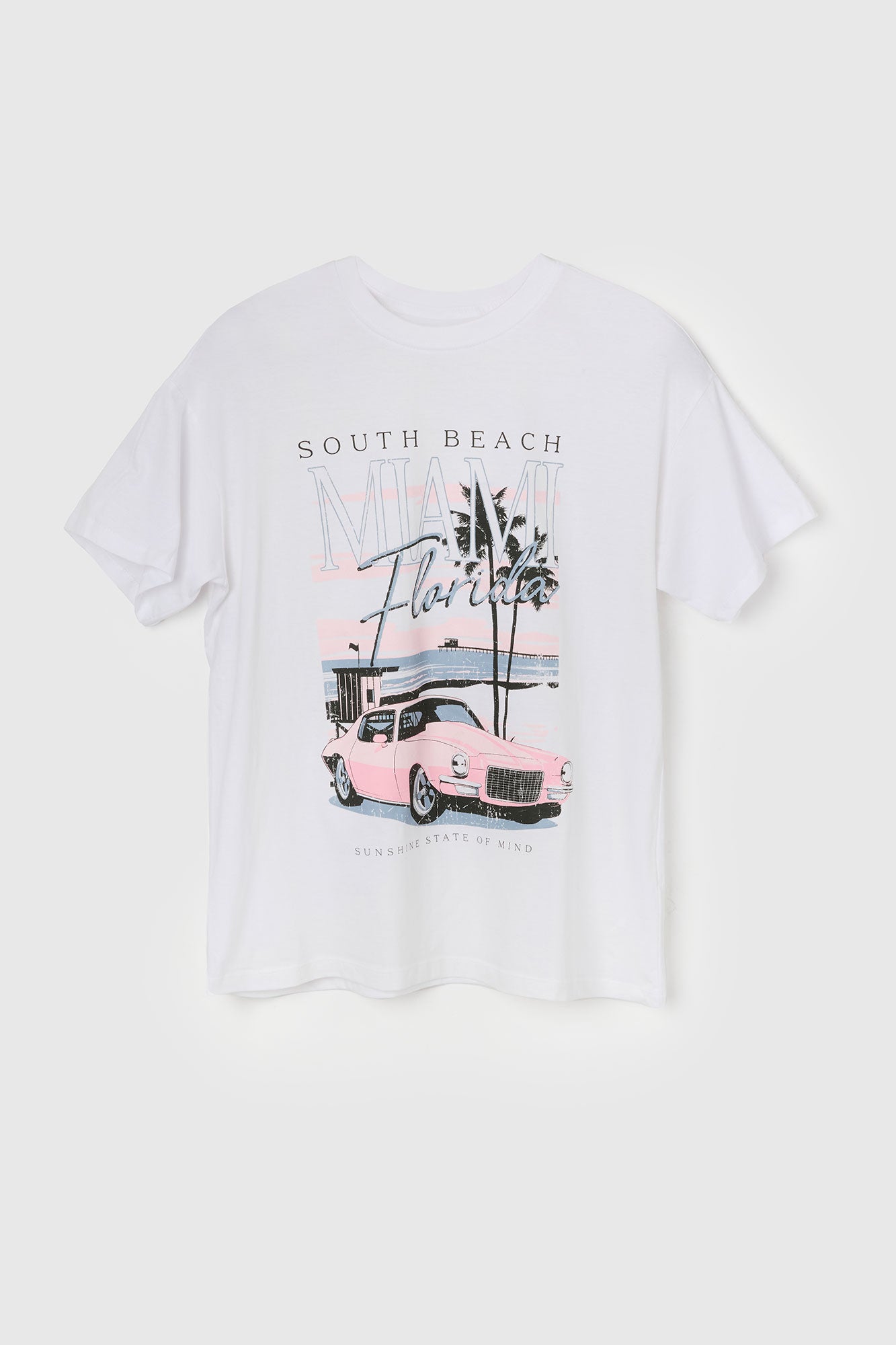 T-shirt de coupe garçonne à imprimé South Beach