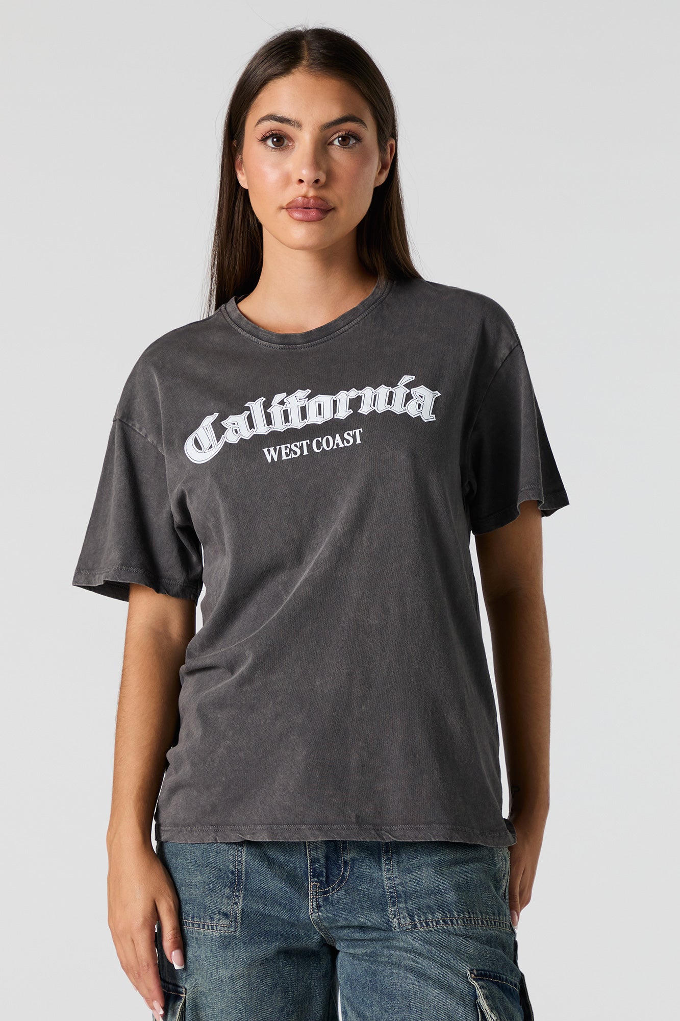 California Graphic Washed Boyfriend T-Shirt