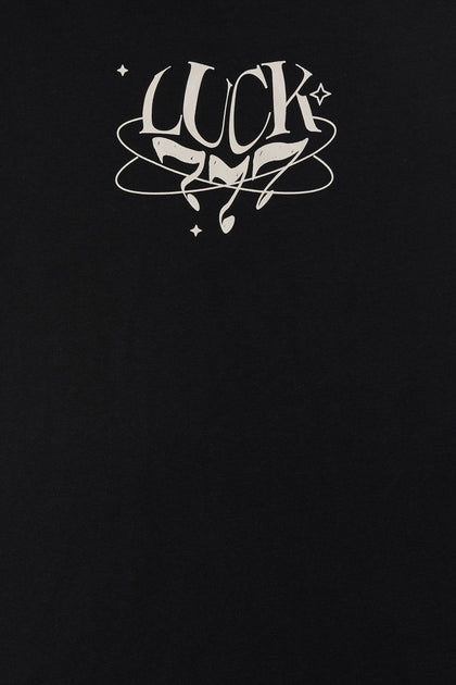 T-shirt de coupe garçonne à imprimé Luck 777