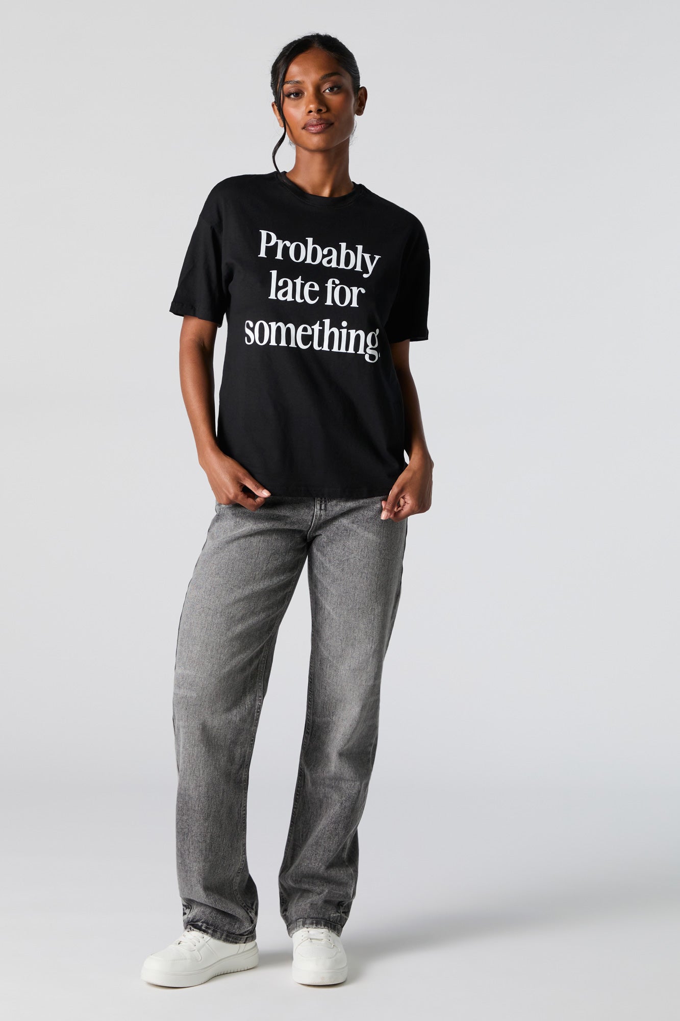 Probably Late Graphic Boyfriend T-Shirt