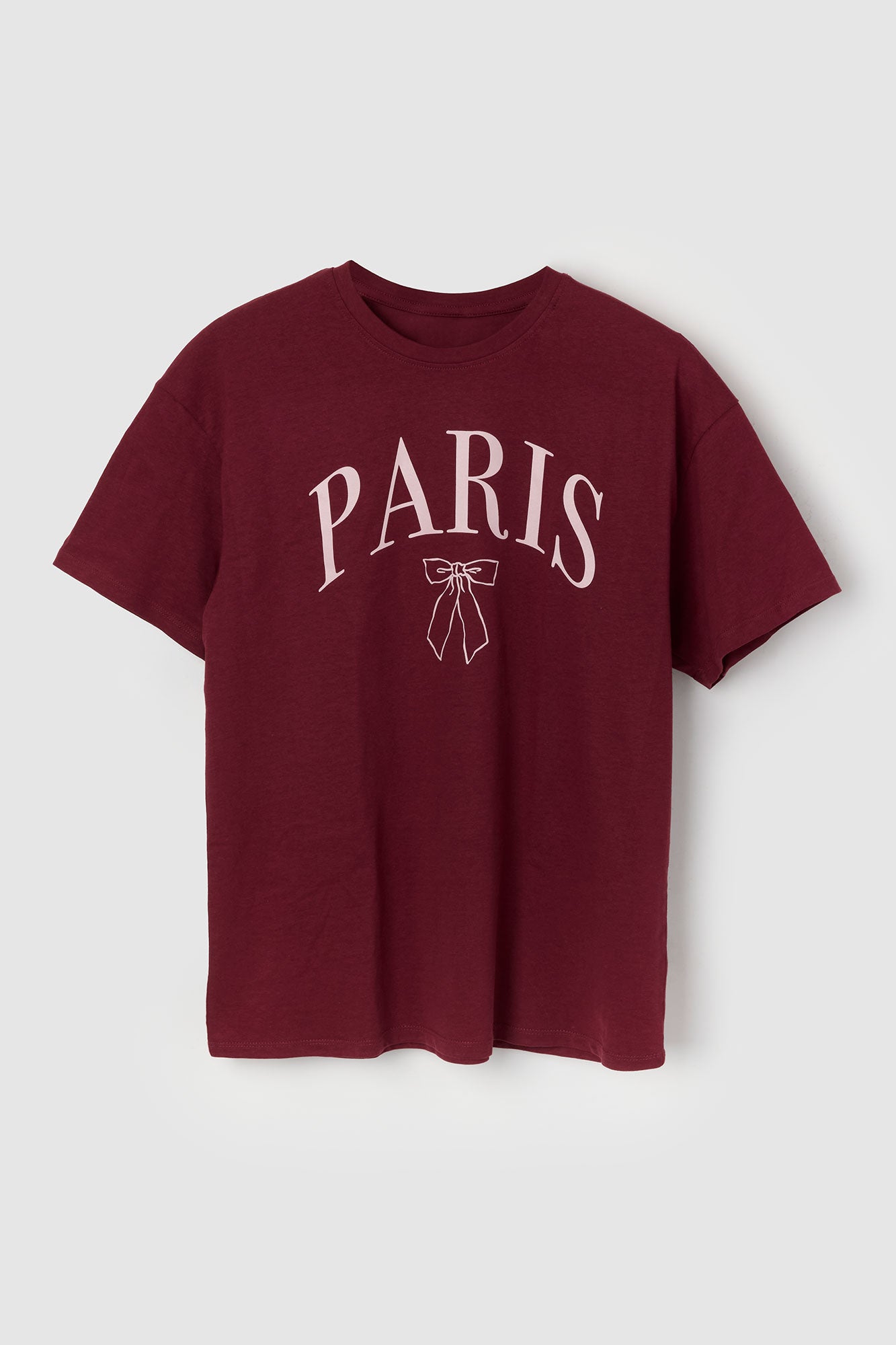 T-shirt de coupe garçonne à impriméParis avec boucle