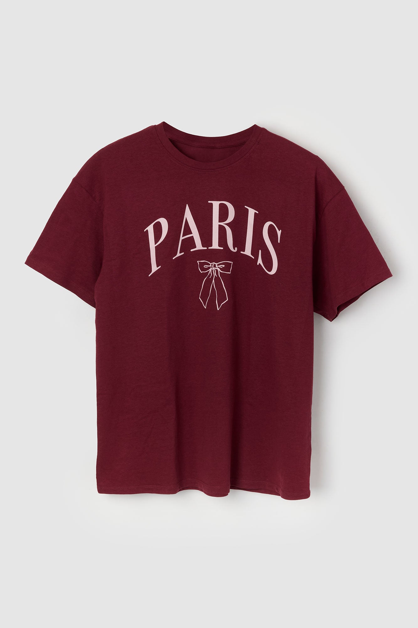 Paris Bow Graphic Boyfriend T-Shirt