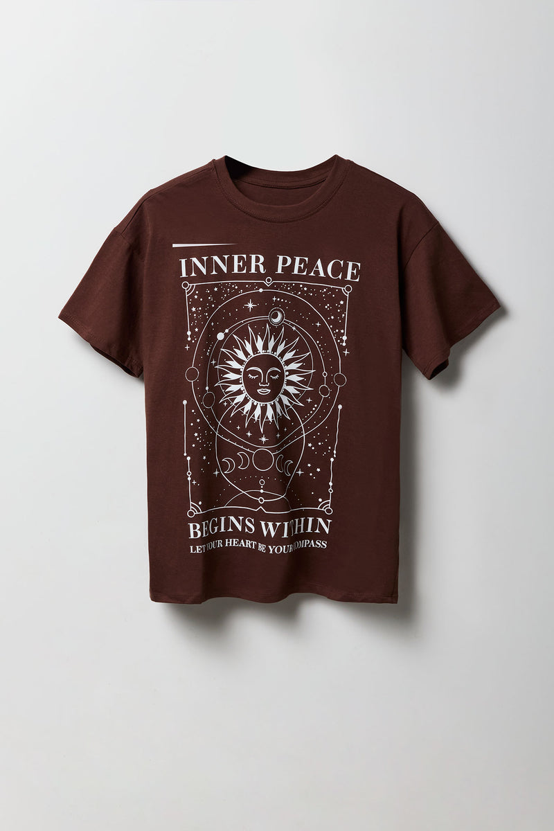 T-shirt de coupe garçonne à imprimé Mystic