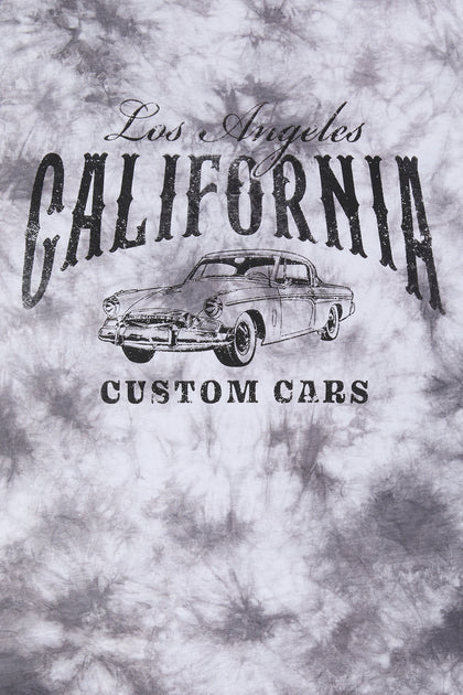 T-shirt noué-teint à imprimé California