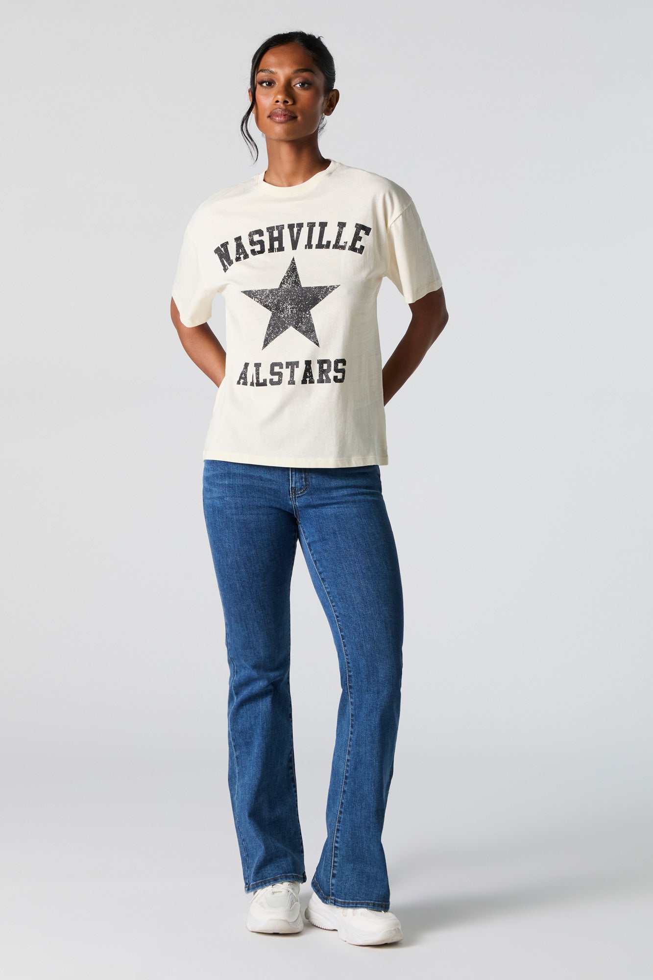 T-shirt de coupe garçonne à imprimé Nashville Allstars