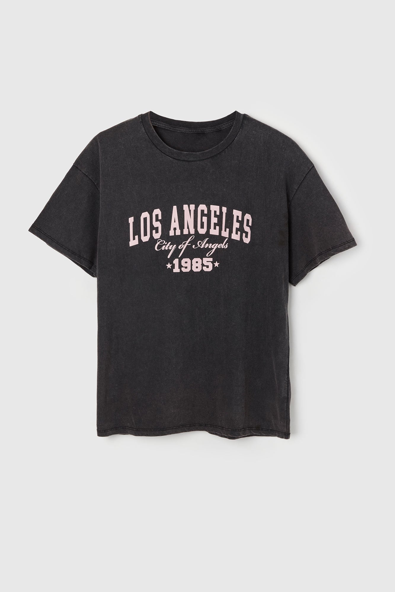 T-shirt délavé à imprimé Los Angeles