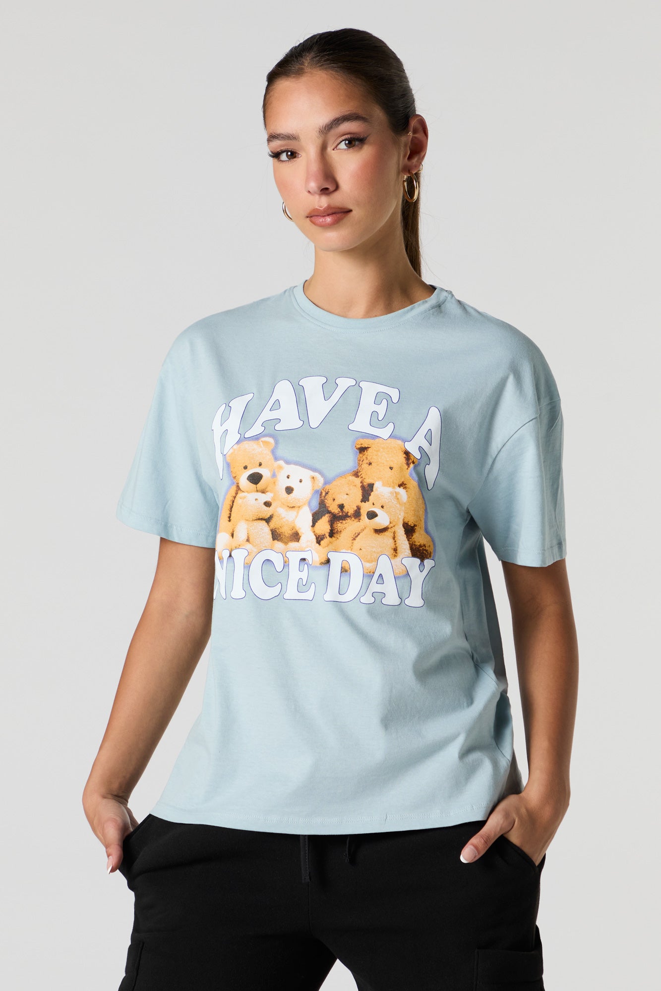 Have a Nice Day Graphic Boyfriend T-Shirt