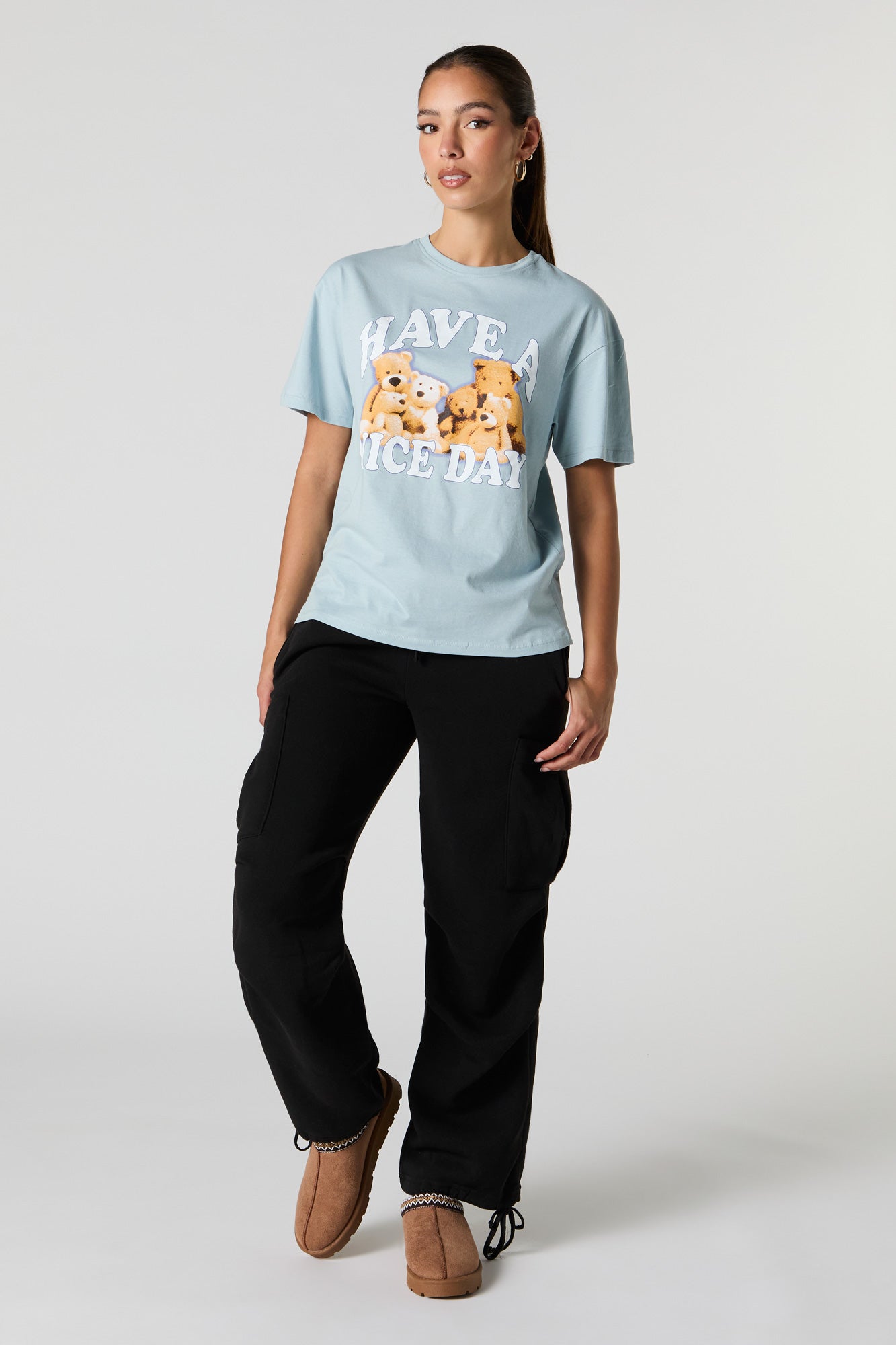 Have a Nice Day Graphic Boyfriend T-Shirt