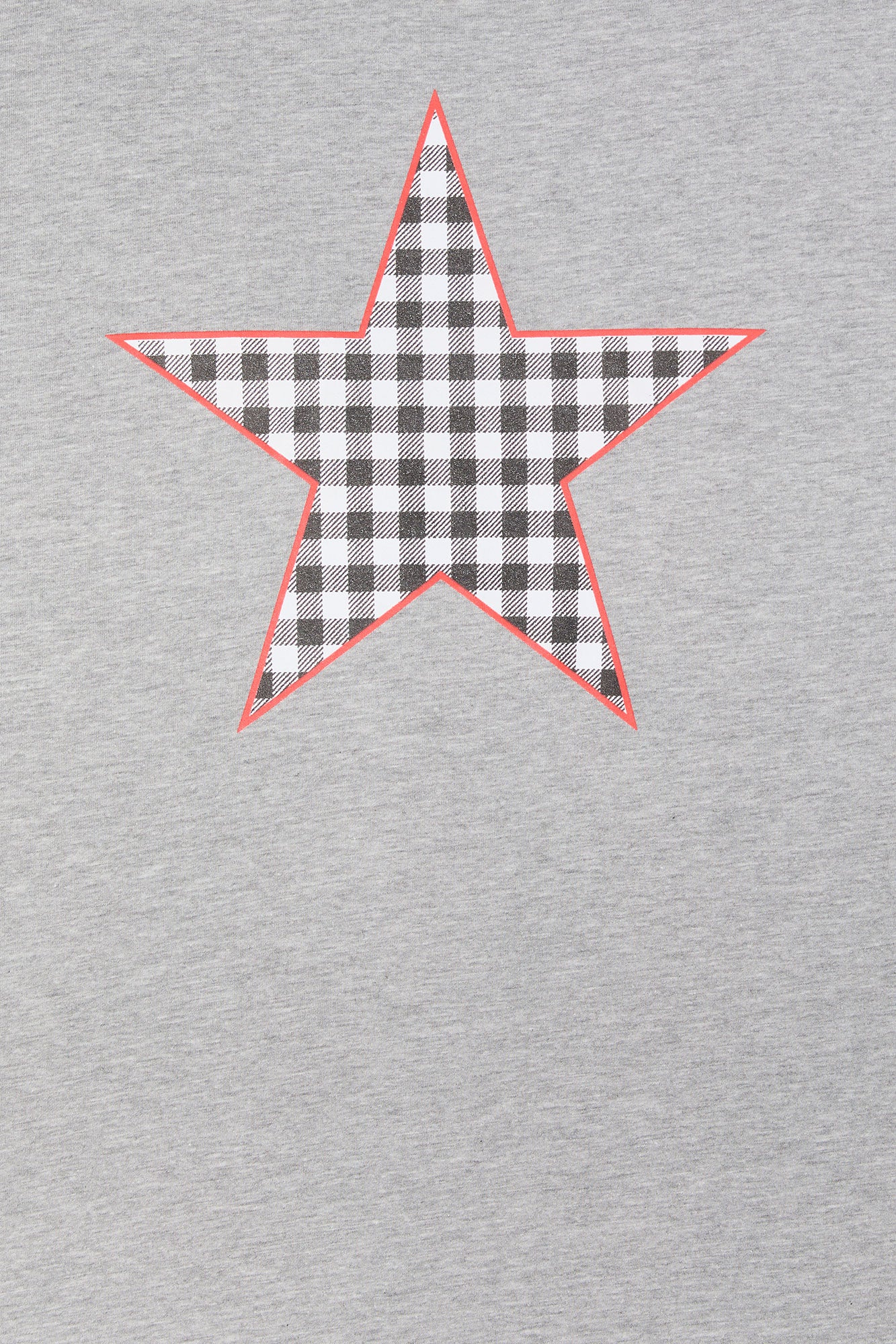 T-shirt de coupe garçonne à imprimé Checkered Star