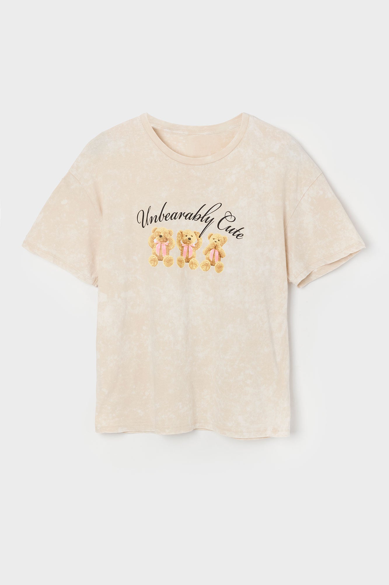 Unbearably Cute Graphic Washed Boyfriend T-Shirt