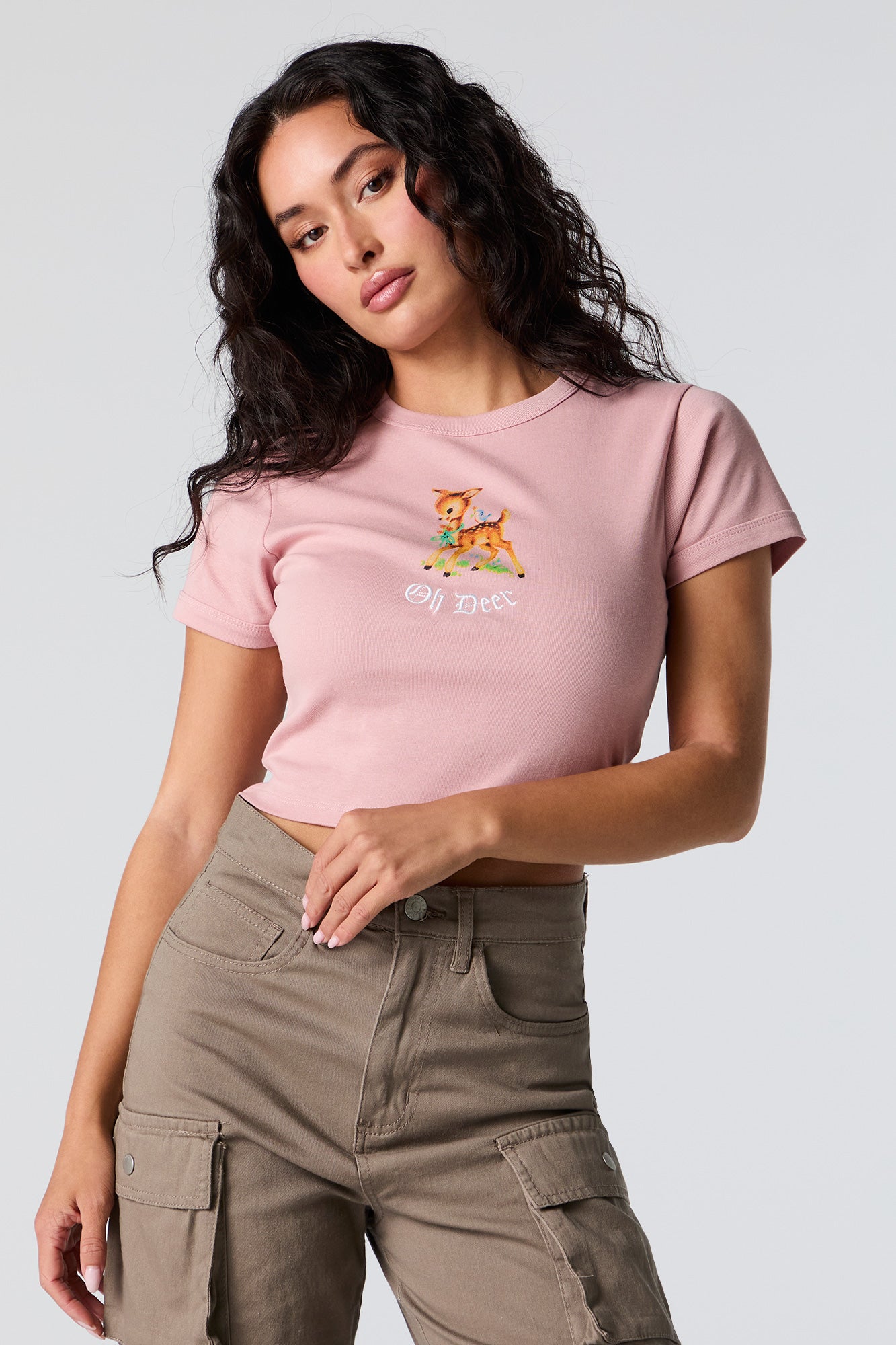 Oh Deer Embroidered Baby T-Shirt