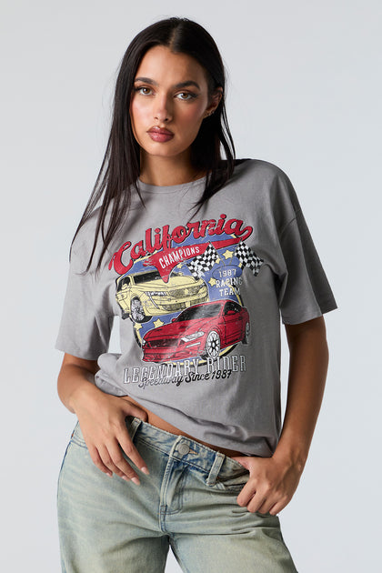 California Champions Graphic Boyfriend T-Shirt