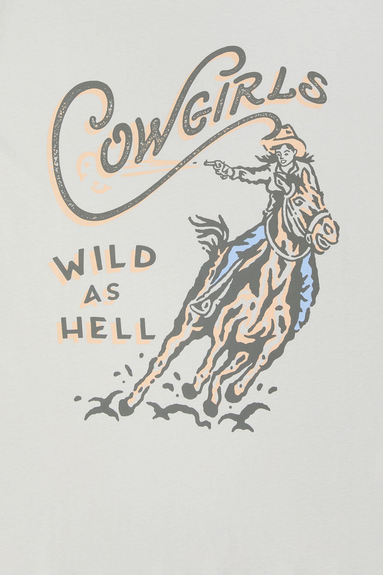 T-shirt de coupe garçonne à imprimé Wild Cowgirls