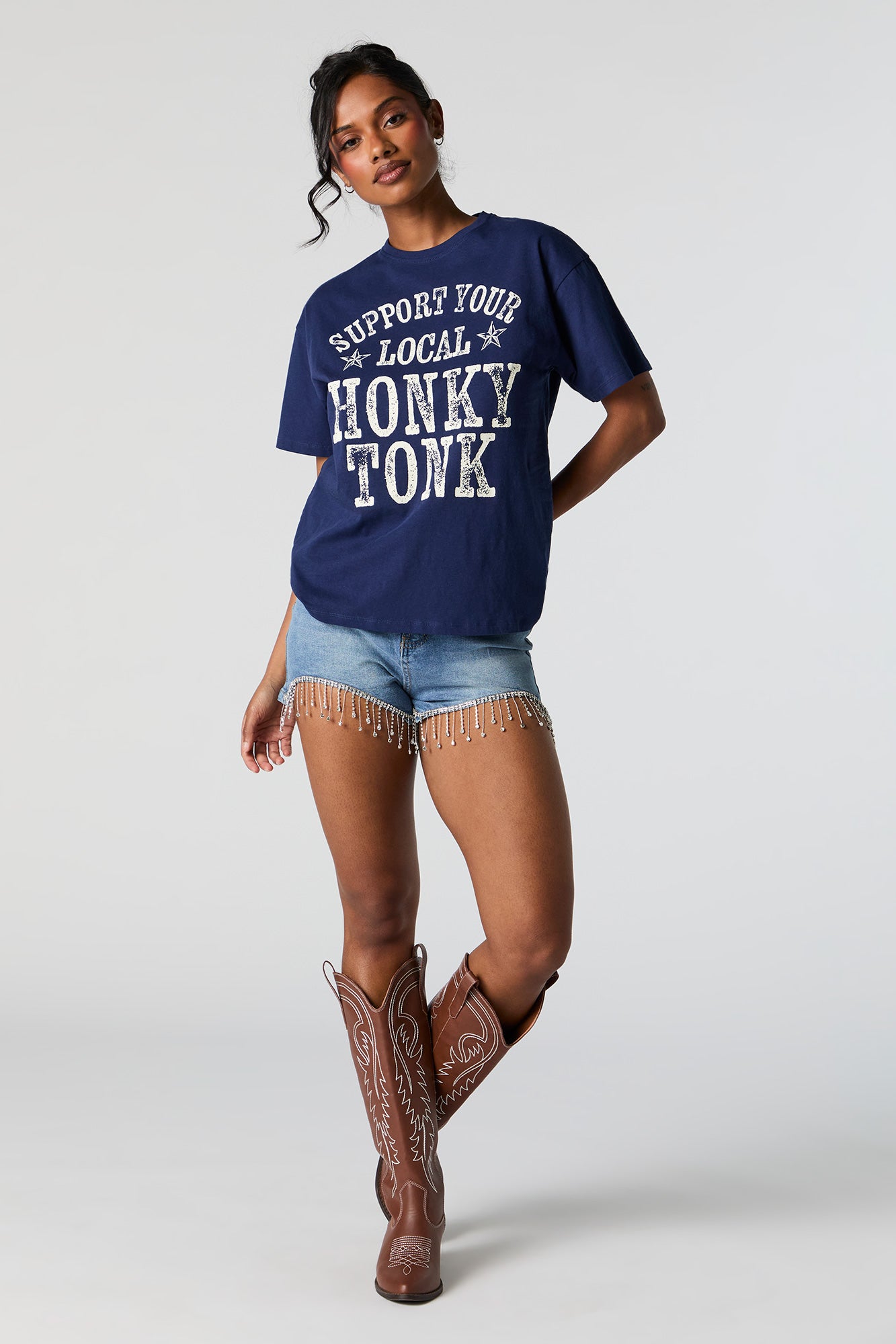 Honky Tonk Graphic Boyfriend T-Shirt