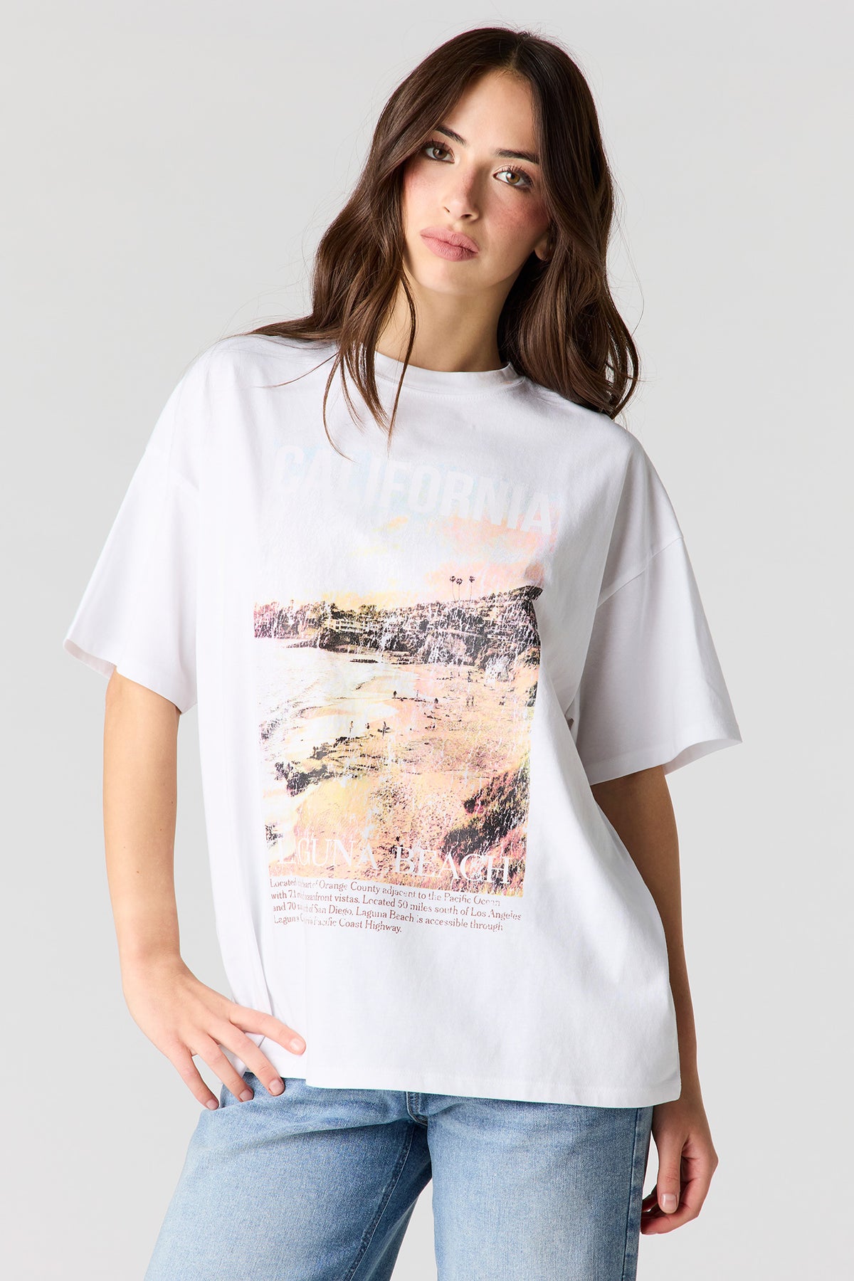 T-shirt de coupe garçonne imprimé