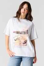 T-shirt de coupe garçonne imprimé