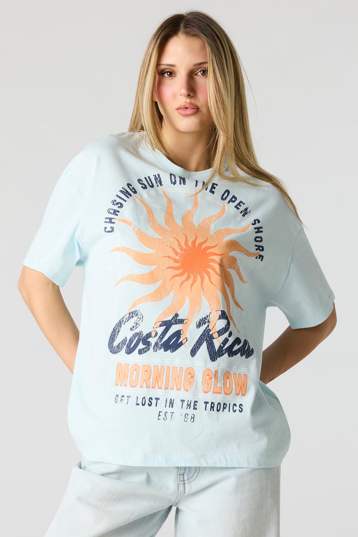 T-shirt de coupe garçonne imprimé