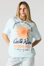 T-shirt de coupe garçonne imprimé